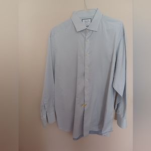 Charles Tyrwhitt Sz 18/36 Blue Diamond Dress Shirt
